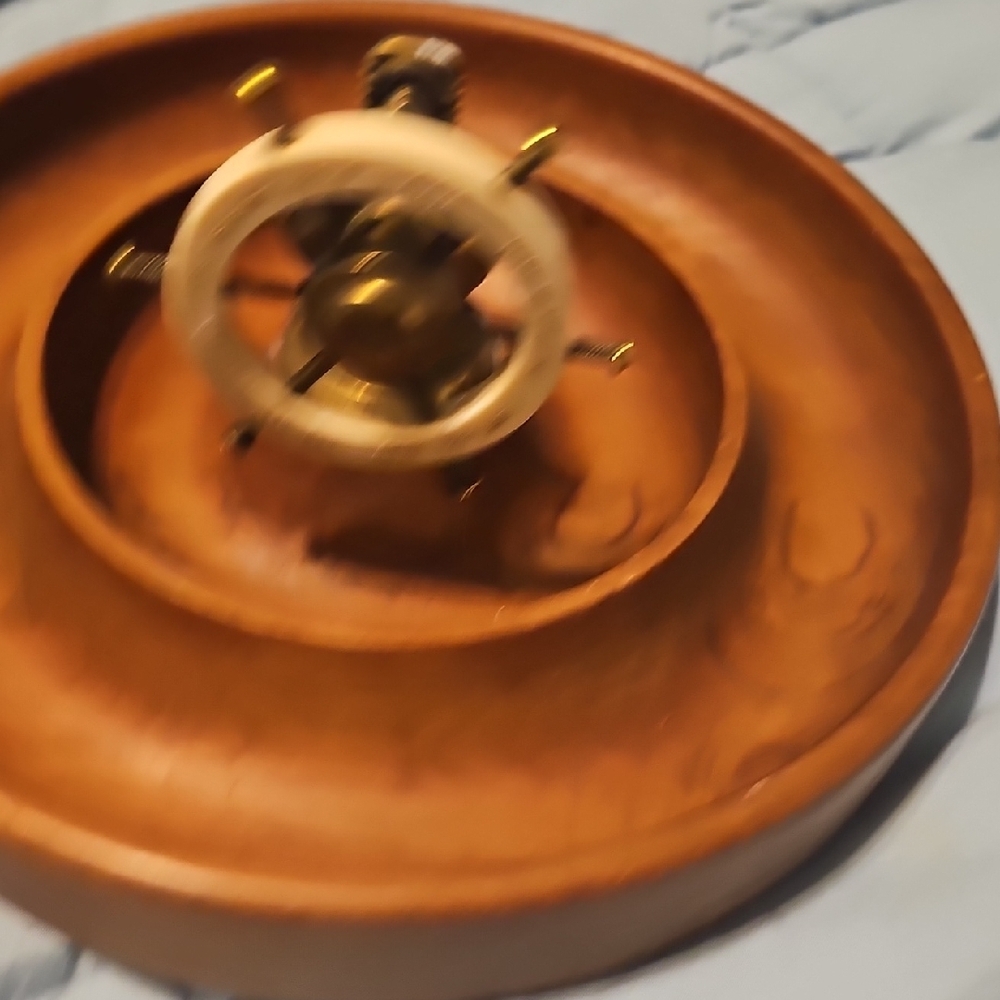 MID CENTURY MODERN 50s Wooden Nautical Steering Wheel Nut Cracker Home Decor - Picture 4 of 12